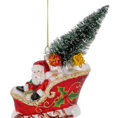 Ganz Santa in Sleigh Ornament  MX197827