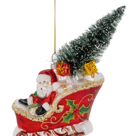Ganz Santa in Sleigh Ornament  MX197827