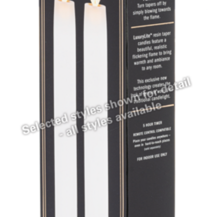 Ganz Ivory LED Resin Taper Set (2 pc. set) - LLR1034