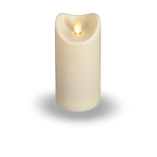 Ganz Ivory LED Wtr. Resist. Resin Pillar Candle ( 6") -LLRP1011