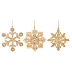 Ganz Beaded Gold Snowflake Ornament (1) MX197083