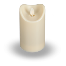 Ganz Ivory LED Water Resistant Resin Pillar Candle ( 5") - LLRP1010