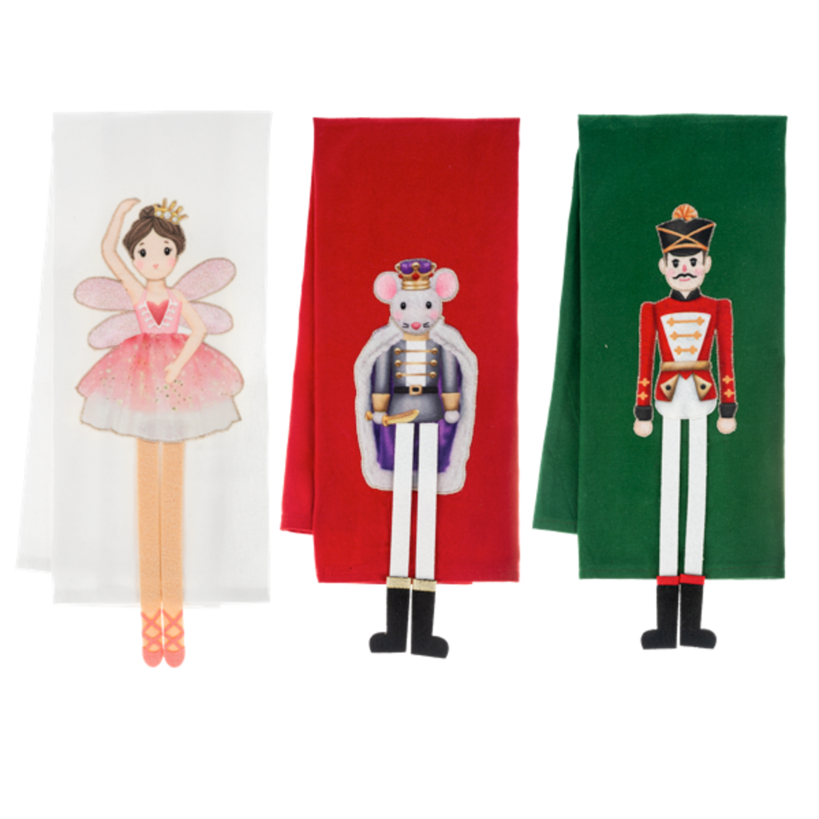 Ganz Sugarplum Dangle Leg Tea Towel (1) -EX29959 loading=