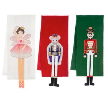 Ganz Sugarplum Dangle Leg Tea Towel (1) -EX29959