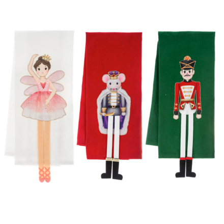 Ganz Sugarplum Dangle Leg Tea Towel (1) -EX29959