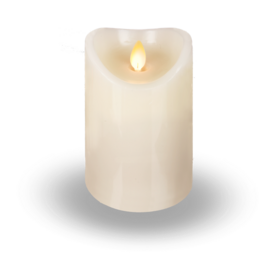 Ganz Ivory LED Wax Pillar Candle - LLWP1000