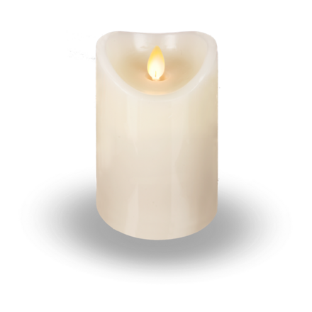 Ganz Ivory LED Wax Pillar Candle - LLWP1000