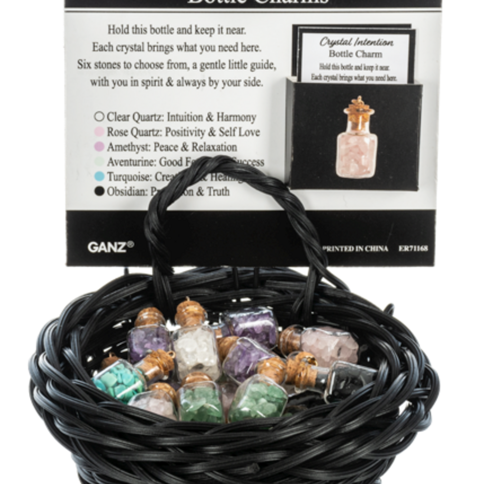 Ganz Crystal Intention Bottle Charm - ER71168 loading=