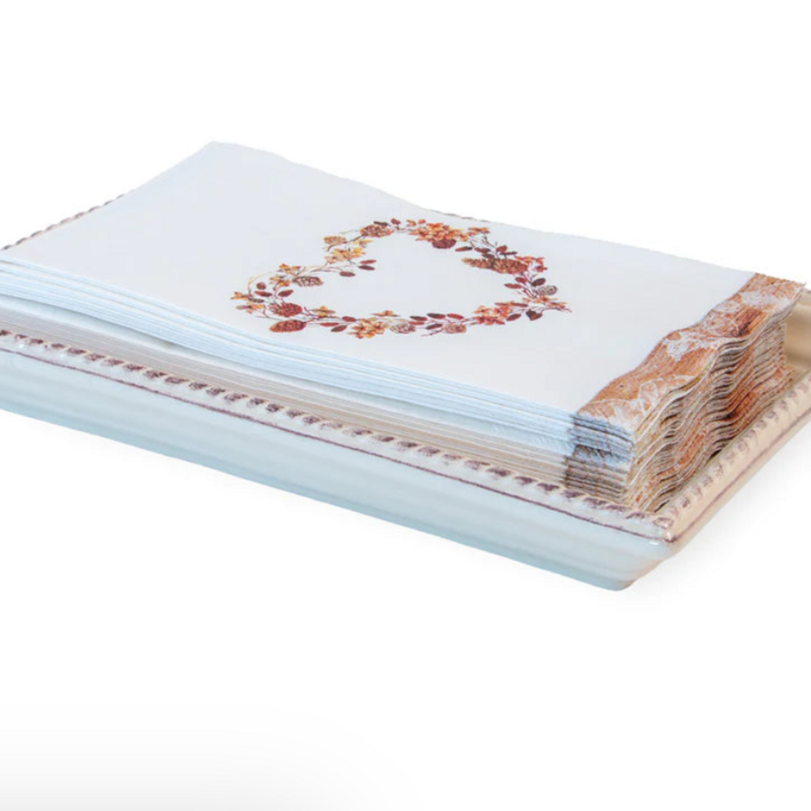 Boston International Beaded Guest Caddy Tray Cream loading=