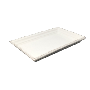 Boston International Beaded Guest Caddy Tray Cream
