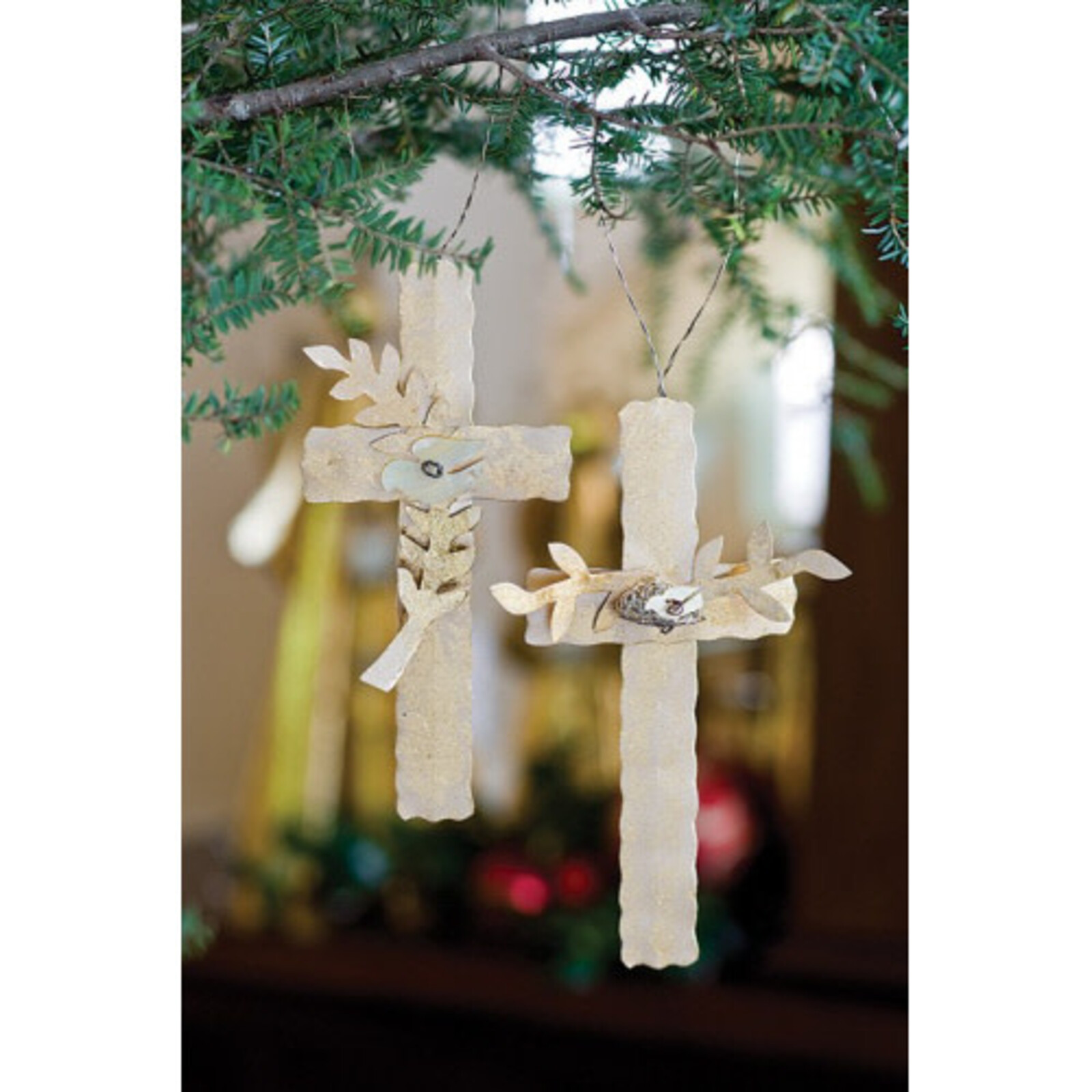 Trade Cie 7" Gold Cross Ornament  JM17780A loading=