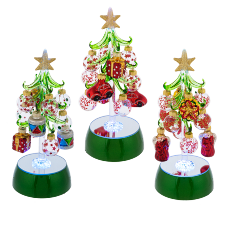 Ganz Light Up Christmas Tree with Ornaments (1) - Clear   EX24828