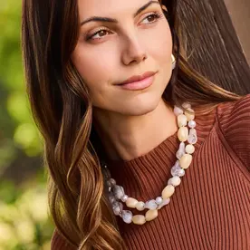 Michelle McDowell Zoe Beaded Necklace | Cream - 79804