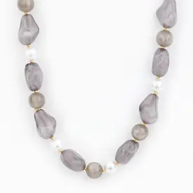 Michelle McDowell Zoe Beaded Necklace | Gray - 79807