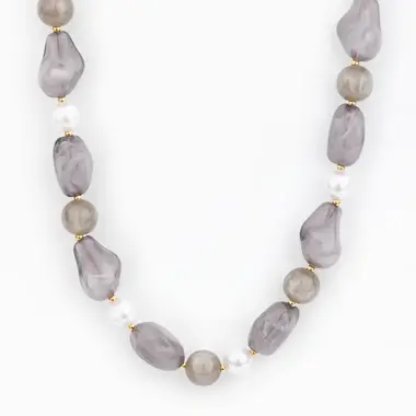 Michelle McDowell Zoe Beaded Necklace | Gray - 79807