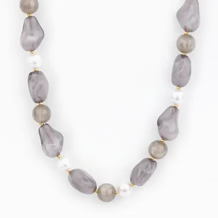 Michelle McDowell Zoe Beaded Necklace | Gray - 79807