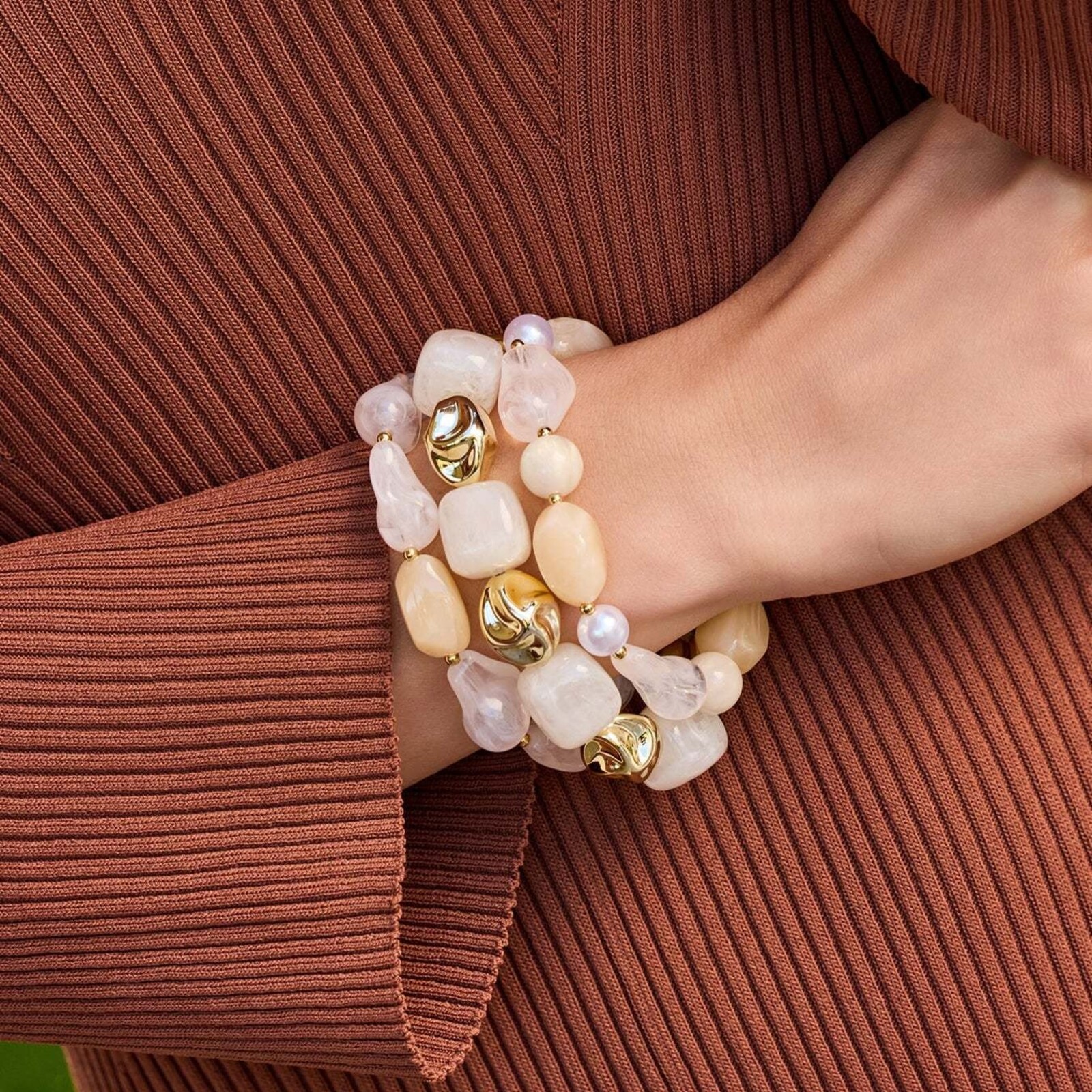 Michelle McDowell Zoe Beaded Bracelet | Cream - 79808 loading=