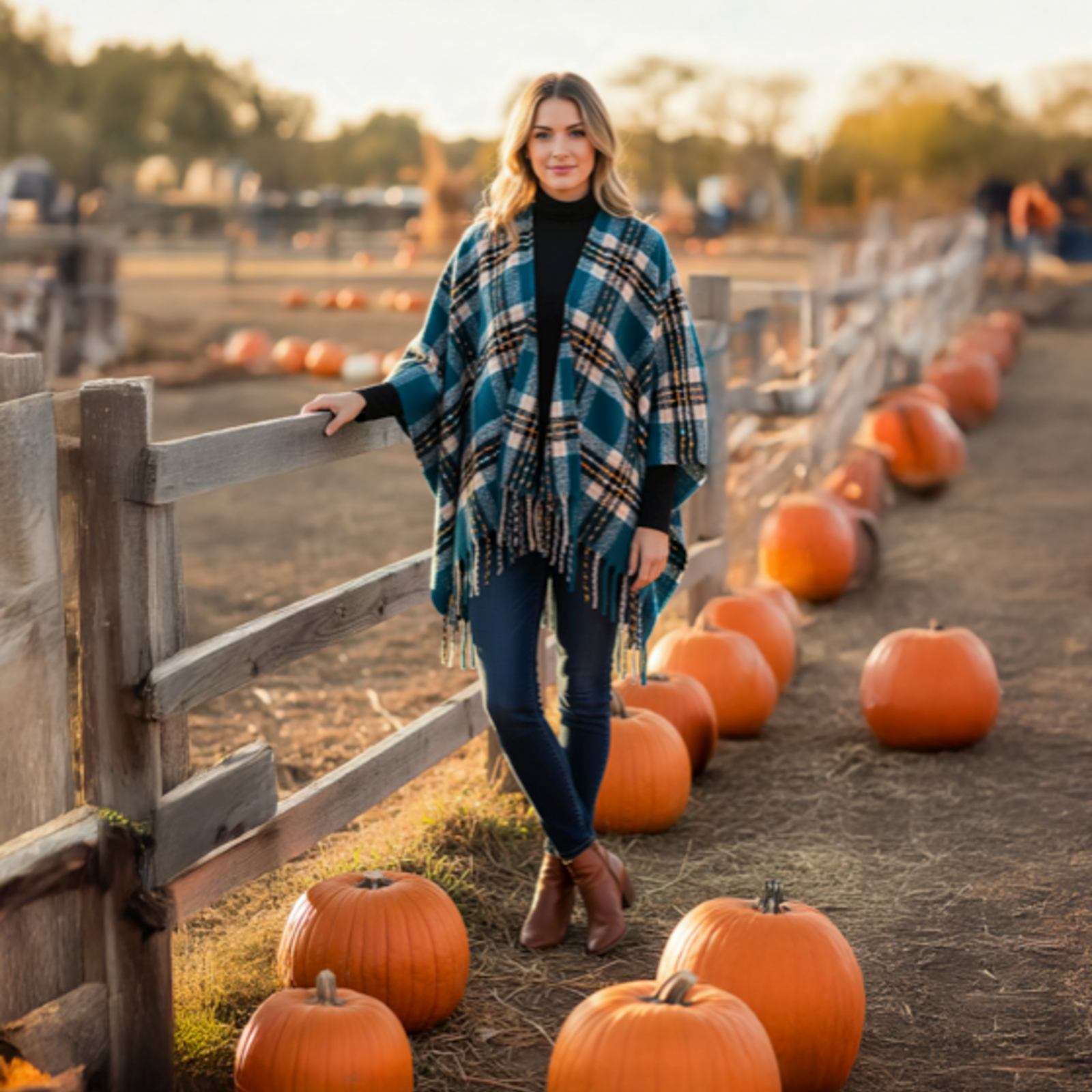 Ganz Plaid Cozy Wrap (1)-  FWRP401 loading=