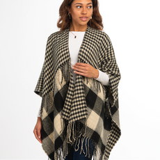 Ganz Plaid Fringe Wrap -  FWRP315