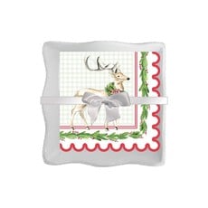 Sophistiplate Ceramic Wave Napkin Tray w/ Cocktail Napkin NPKCTR-200-458