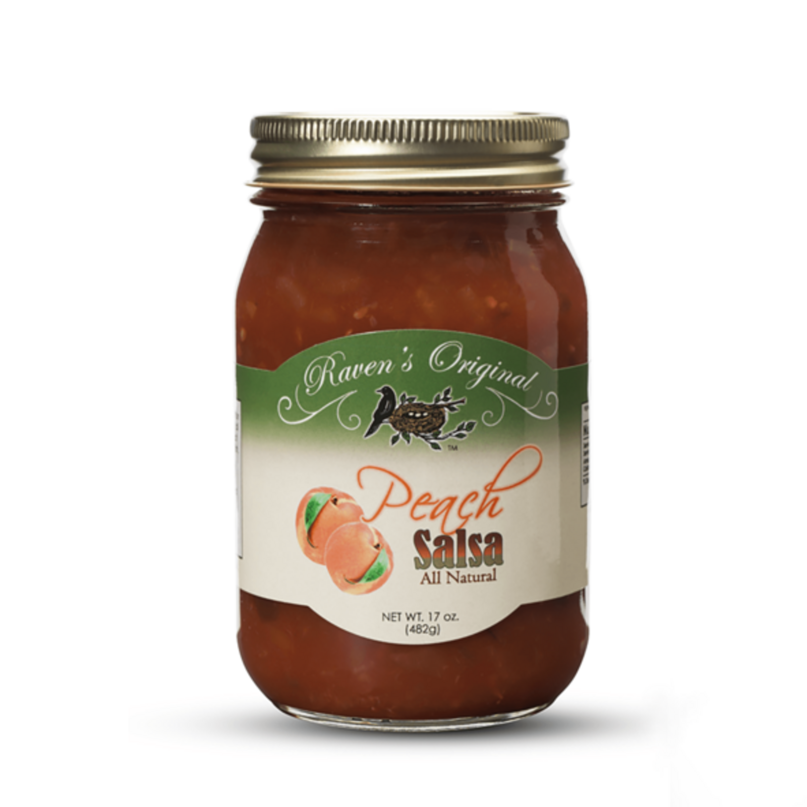 Ravens Nest Specialties Peach Salsa 17oz   SALSA-PCH loading=