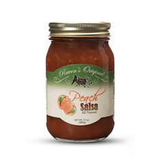 Ravens Nest Specialties Peach Salsa 17oz   SALSA-PCH