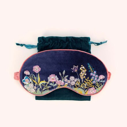 Powder Velvet Eyemask - Navy Floral -LEM35