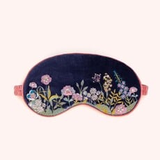 Powder Velvet Eyemask - Navy Floral -LEM35