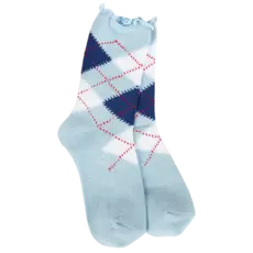 World's Softest Weekend Argyle Ruffle Mini Crew  WSRARMCR