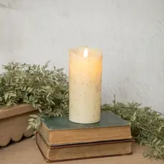 Ragon House 7" Moving Flame Cream Pillar Candle - NY213029