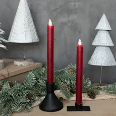 Ragon House SET/ 2 - 9.5" MOVING FLAME RED TAPER CANDLE- NY213009