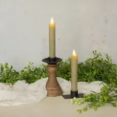Ragon House SET/ 2 - 6.75" MOVING FLAME GREEN TAPER CANDL - NY213012
