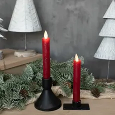 Ragon House SET/ 2 - 6.75" MOVING FLAME RED TAPER CANDLE- NY213010