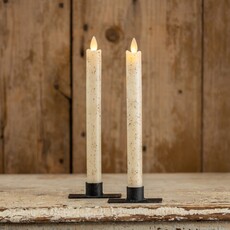 Ragon House SET/ 2 - 9.5" MOVING FLAME CREAM TAPER CANDLE - NY213007