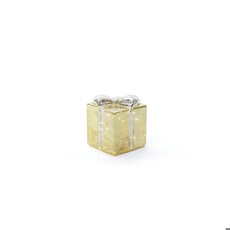 Zodax LED Glass Present - Gold w/ Silver Ribbon, 5"  CH-8565