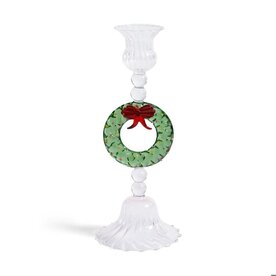 Zodax Holiday Wreath Taper Holder-9.25"   CH-8011