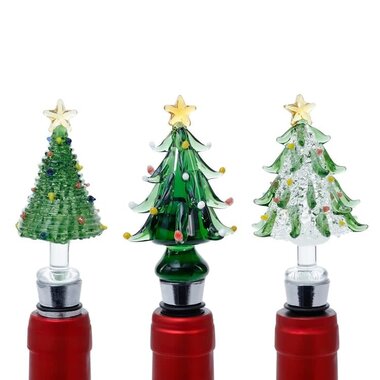 Zodax Glass Tree Bottle Stopper  in Gift Bag  (1)  CH-8607