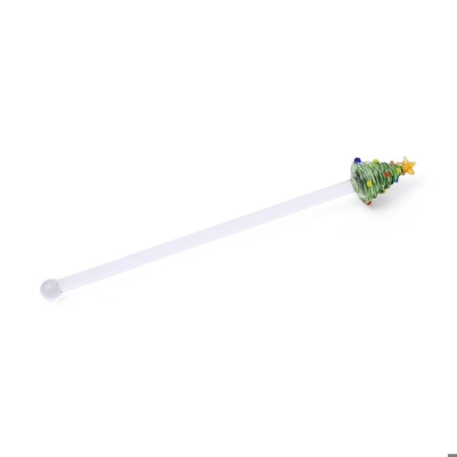 Zodax Set of 6 Glass Tree Stirrers-Green     CH-8721 loading=
