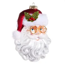 RAZ Imports Inc. 6.5" SANTA WITH GLASSES ORNAMENT  4352897