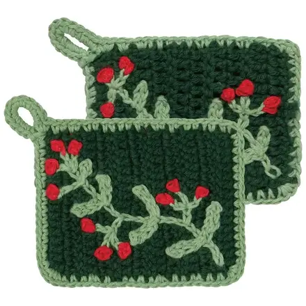 Danica Winterberry Christmas Crochet Sponges (Set of 2) - NDC3685D