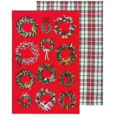 Danica Wreaths Xmas Dishtowels Set of 2 - NKT2444D