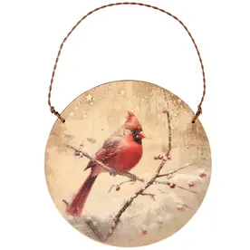 Primitives by Kathy Snowy Cardinal Ornament -  120097