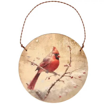 Primitives by Kathy Snowy Cardinal Ornament -  120097