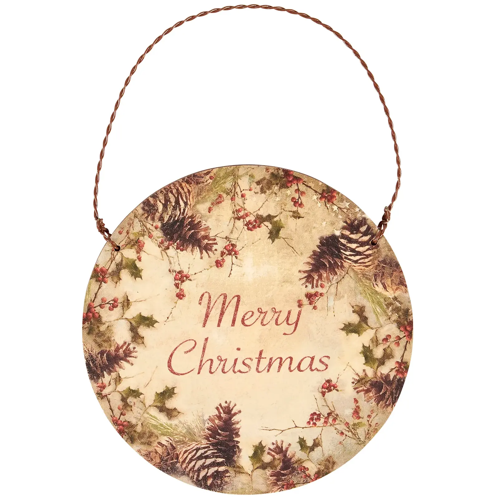 Primitives by Kathy Christmas Holly Ornament -  120222 loading=
