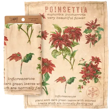 Primitives by Kathy Poinsettia Kitchen Towel - 120311