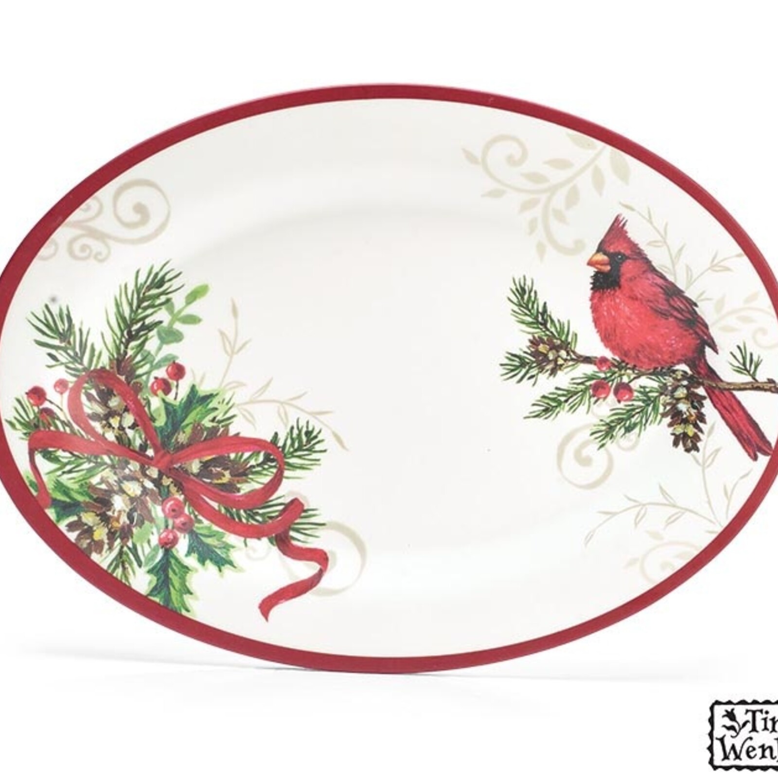 Burton + Burton HOLIDAY HOPE MELAMINE PLATTER - 3173321 loading=