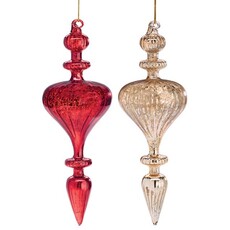 Burton + Burton RED/GOLD FINIAL ORN. - 9750826
