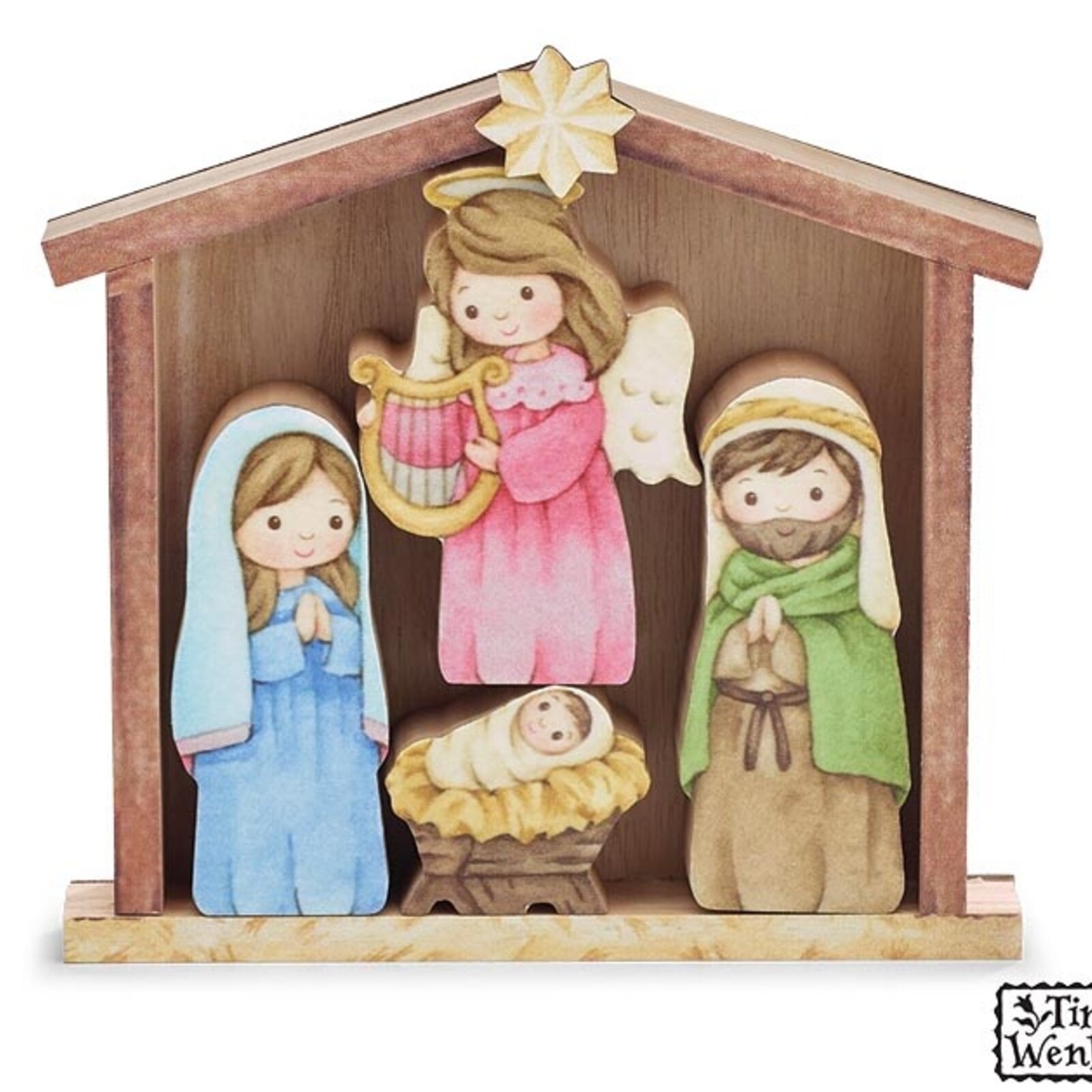 Burton + Burton HOLY FAMILY BLOCK SHELF SITTER SET - 9752627 loading=