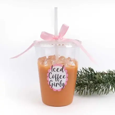 8 Oak Lane Iced Coffee Glass Christmas Orn - EH162CFFE