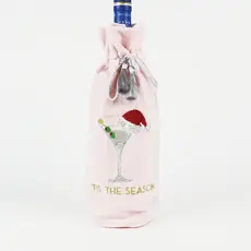 8 Oak Lane Martini Emb.d Pink Velv Wine/Gift Bag - EH239MAR